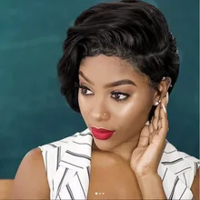 1 шт. Женский черный короткий афро кудрявый синтетический волна воды 12 см Парики Стенд Горячая Новинка