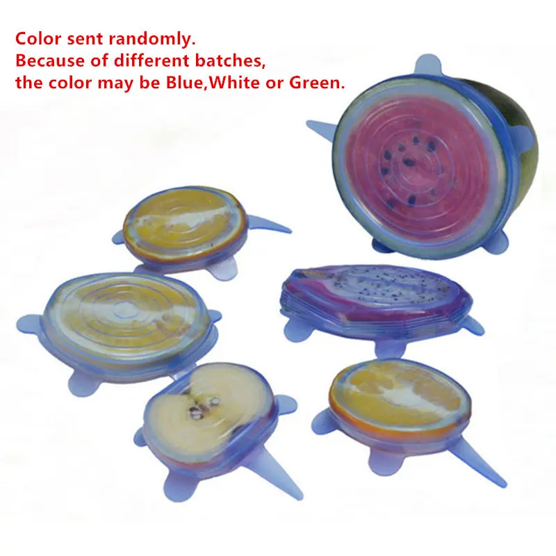 

[1set=6pcs] Universal Silicone Lids,Reusable Seal Premium Stretch Food Wraps,Cookware Gadget Pot Pan Bowl Cover