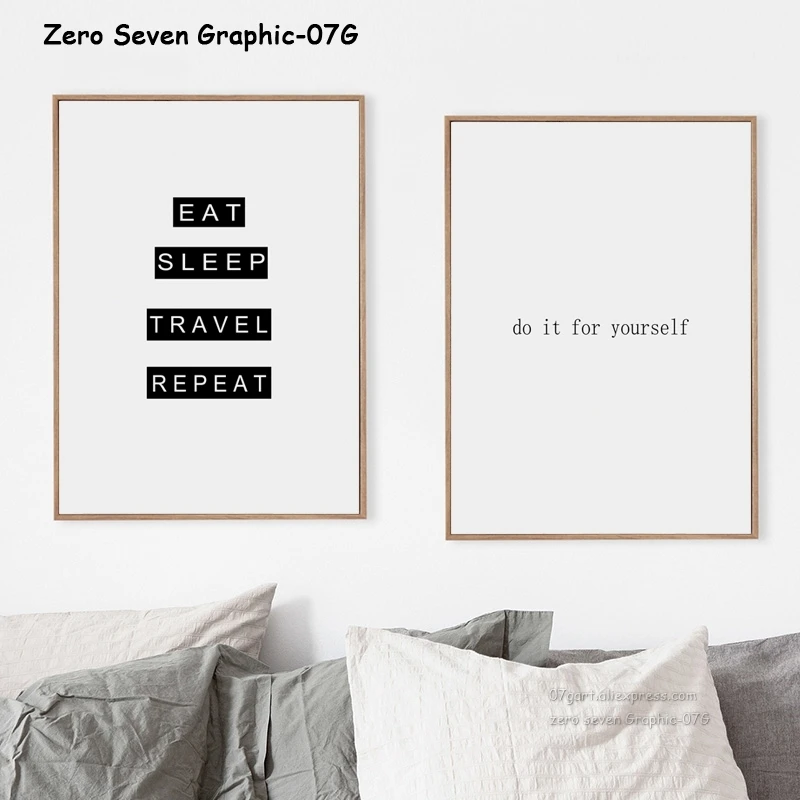 

Nordic Minimalist English Phrase Canvas Art Print Picture Poster Wall Living Room Bedroom Home Decor Frescoes Frameless Draw