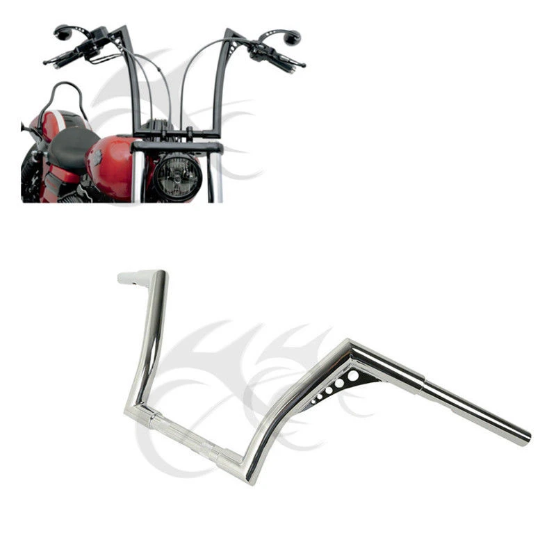 Chrome FAT 1.25" 10" Ape Hanger Handlebar Fit for Harley FLST FXST Sportster XL Chrome FAT 1.25" 10" Ape Hanger Handlebar Fit for Harley FLST FXST Sportster XL
