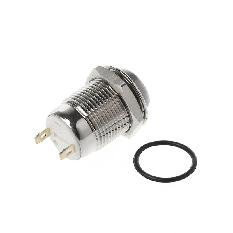 12mm Waterproof High Round Metal Momentary Push Button Switch Screw Terminals L15