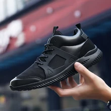 Hot sale Outdoor Fashion Comfortable Black Men shoe Flats Exercise Lace Up Fashion Leather Shoes Men Shoes Krasovki Gumshoe boty