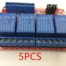 5 PCS 12 V 4-канальный Релейный модуль с Оптрон поддерживает высокую и пусковое устройство 4 дорожный релейный модуль RM003