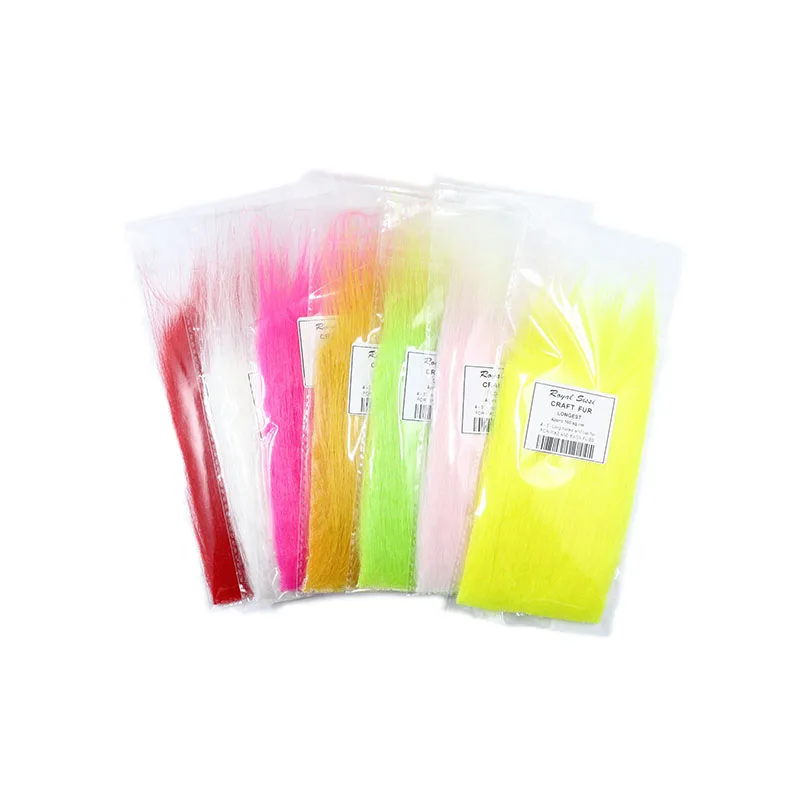 2 сумки 8 цветов на выбор длинные искусственные поделки мех Стример Летать Связывание материалов 4-5 дюймов Длинные Синтетические волокна для приманки