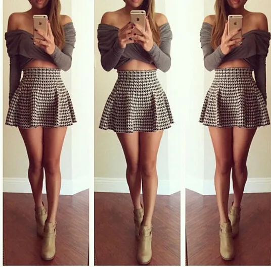 crop top winter outfits