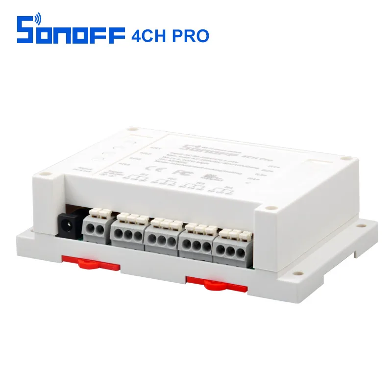 Sonoff 4ch pro-4Gang инчинг/самоблокирующийся/Блокировка 433 МГц RF WiFi беспроводной смарт-переключатель для дома автоматический светильник AC220V& DC5-24V