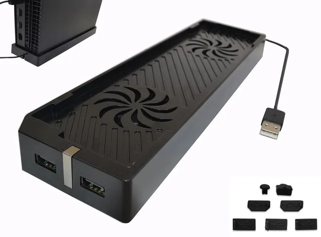 Best Price Cooling Fan Cooler Vertical Stand for Xbox One X Console Game Accessories w/ 2 USB Ports for Xbox One X ONE X W/ Dustproof kit