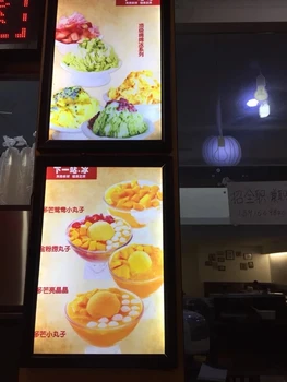 

5PCS Aluminum Snap Frame Restaurant Menu Light Box With LED Illuminated