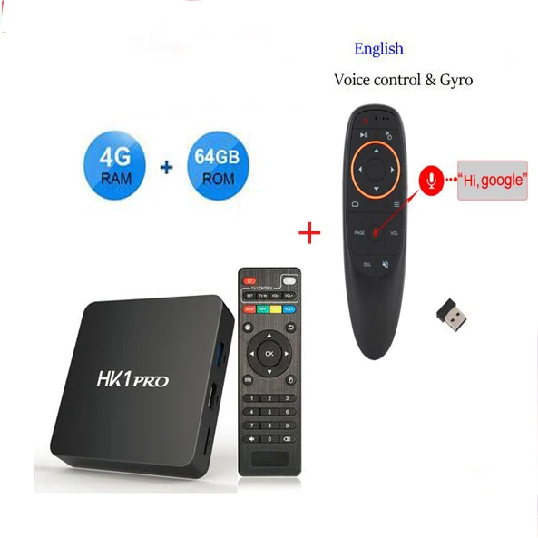 4G 64G G10 Android 8,1 Smart tv BOX HK1 PRO S905X2 LPDDR4 4 Гб 64 Гб 2,4 ГГц и 5 ГГц Wifi BT 4K 3D Google Play Набор магазина Top box голосовой помощник - Цвет: 4G 64G G10