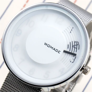 

New Brand Womage Women Mesh Wrist Watch Popular Style Women Quartz Watches Fashion Unique Designer Women Watch