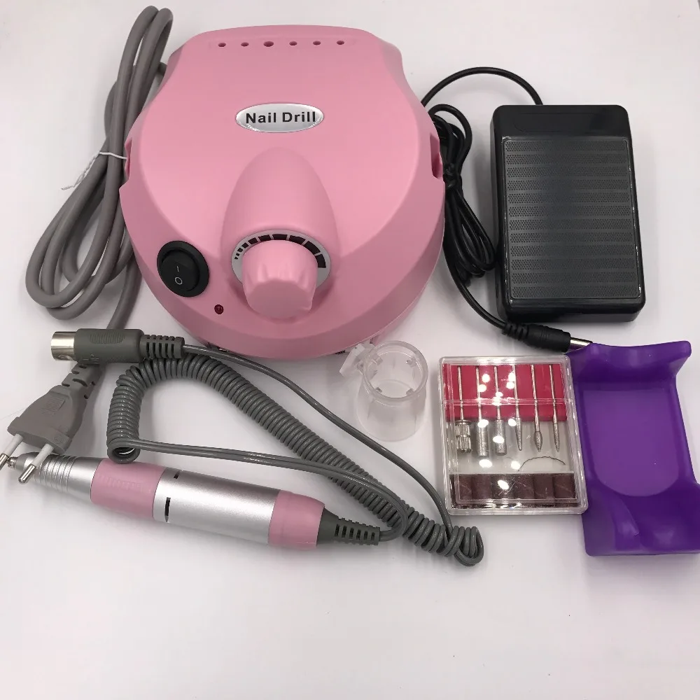 

30000 RPM Electric Nail Drill Luxury Gold Color Nail Drill Machine With Nail Drill Bits For DIY Nail Tool Manicure Machine