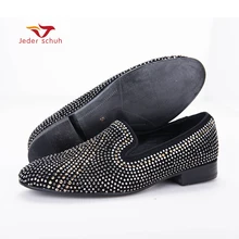 Новые мужские замшевые лоферы ручной работы из трех цветов со стразами; Роскошные брендовые туфли для вечеринки и свадьбы; мужская обувь на плоской подошве