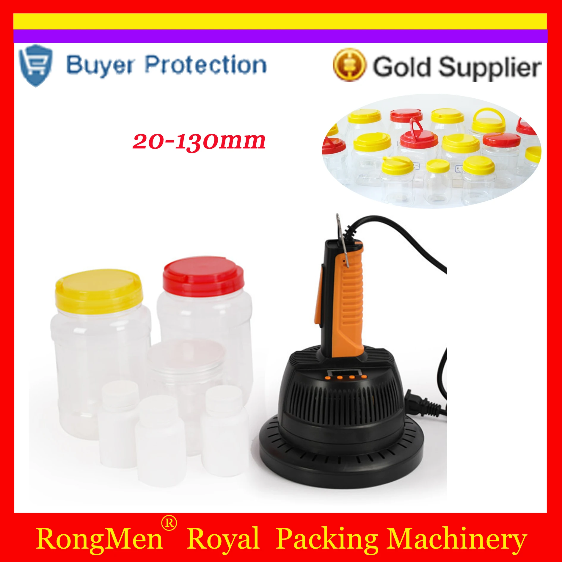 Induction Aluminum Foil Sealing Equipment Hand Held Manual Aluminium Foils Plastic Bottle Cap Sealer 20-130mm Free Shipping | Бытовая