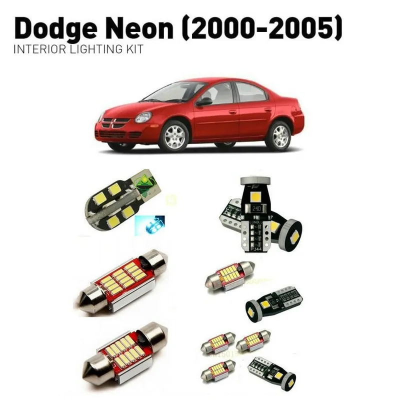 Светодиодные внутренние фонари для Dodge neon 2000 2005 6 шт. светодиодные автомобилей