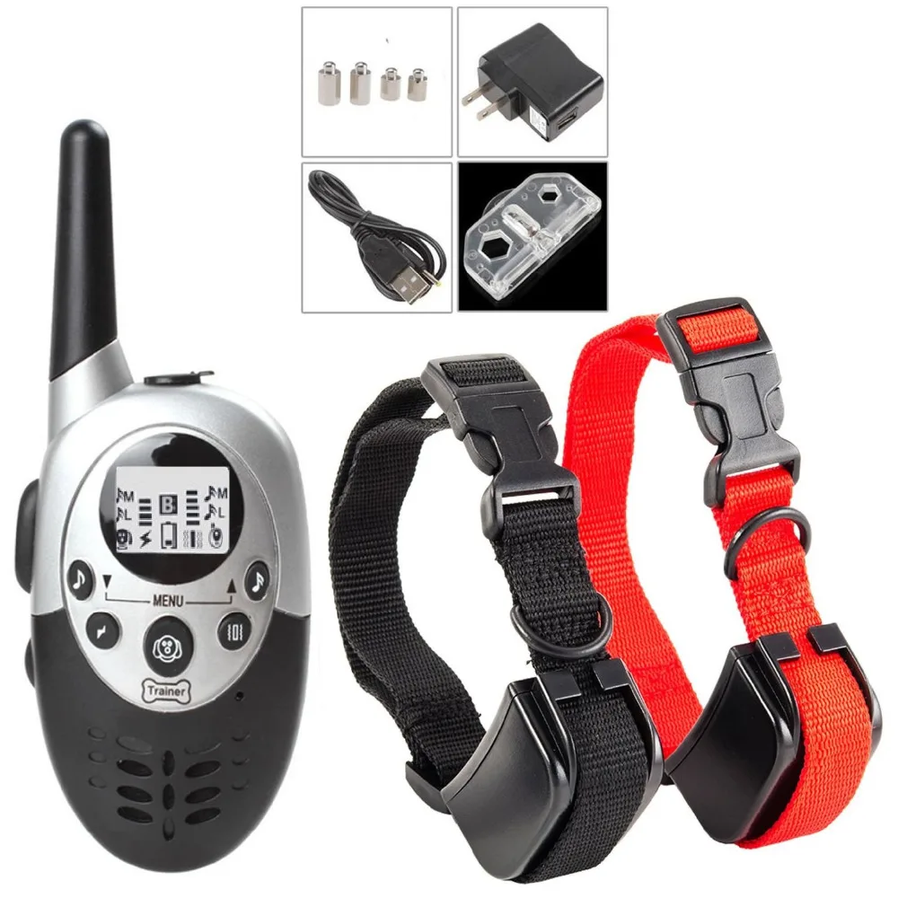 TrainPro 1100 Yard Dual Rechargeable Remote Control Dog Training and Bark Collars with Updated