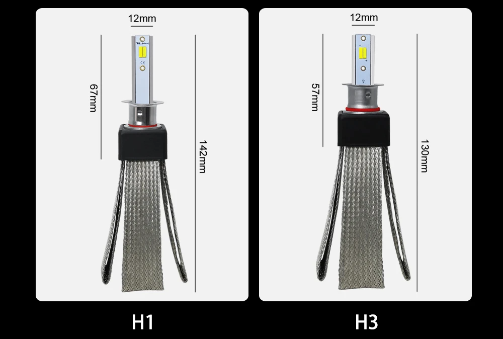 Roadsun автомобилей головной светильник светодиодный H7 H3 H1 H11 светодиодный 4300K Цвет Температура H4 короче спереди и длиннее сзади) 3000 К Hi 6000K Светильник лампы комплект 9005 9006 880 для автомобильных фар