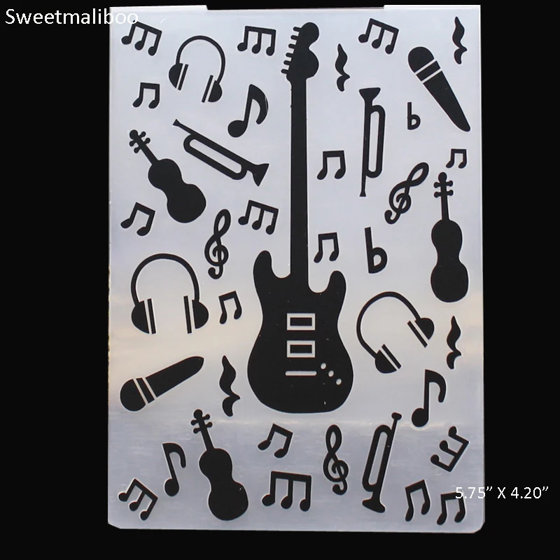 EF-0059 guitar music  embossing 00