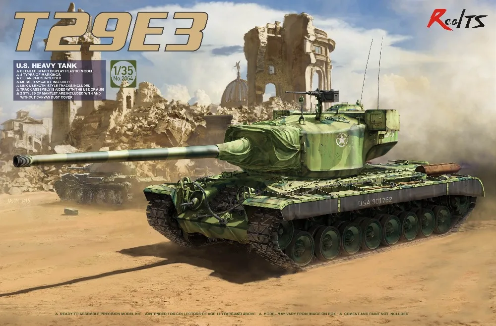 RealTS Takom 1/35 2064 США тяжелый бак T-29E3 | Игрушки и хобби