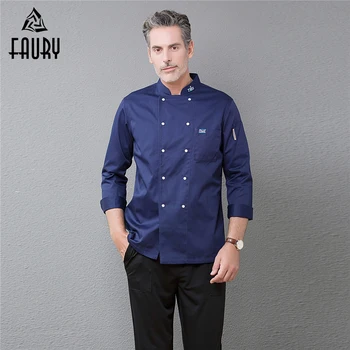 

New Chef Coat Jacket Restaurant Kitchen Uniforms Food Service Catering Hotel Waiter Bakery Cuisine Work Clothes High Quality