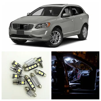 

14pcs White No Error Canbus Car LED Light Bulbs Interior Package Kit For 2009-2015 Volvo XC60 Map Dome Trunk Door Glove Box Lamp