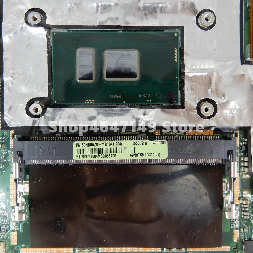  Q553UB Motherboard I7-6500CPU 940M/2GB N16S-GT1-KB-A2 4GB RAM Mainboard For ASUS Q553UB Q553U Q553U