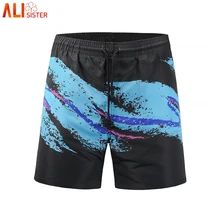 Alissister, летние пляжные шорты с принтом, мужские пляжные шорты, Бермуды, мужские спортивные штаны для бодибилдинга, фитнеса, шорты для бега