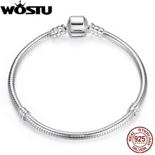 Luxury 100% 925 Sterling Silver Charm Chain Fit Original Bracelet Bangle for Women Authentic Jewelry Pulseira Gift XCHS902