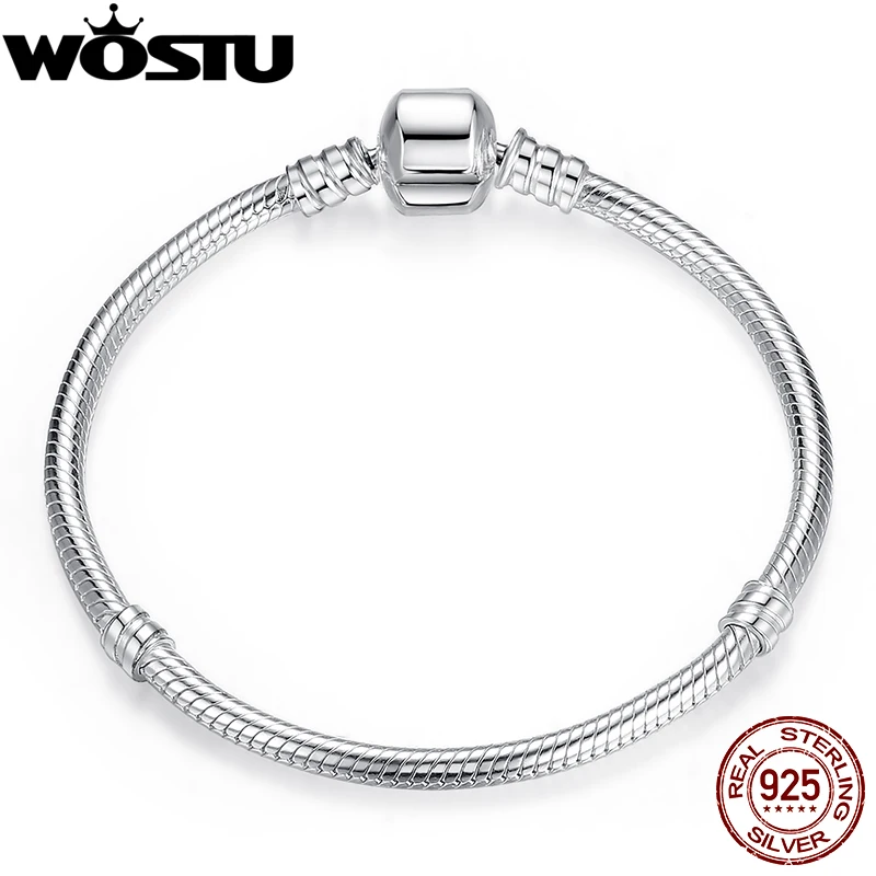 Luxury 100 925 Sterling Silver Chain Charm Beads Fit Pandora Original Bracelet Charm For Women Authentic
