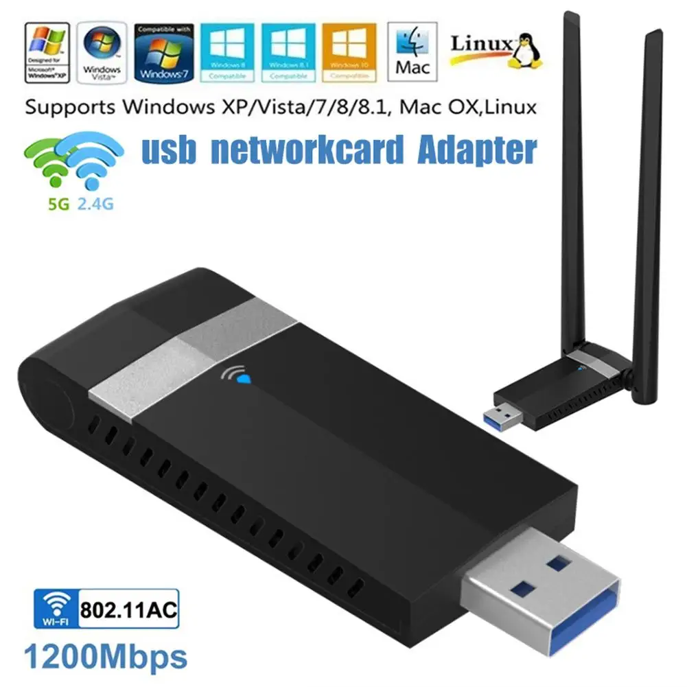 

1200M dual band NIC RTL8812BU solution USB3.0 high-speed dual band WiFi game NIC Game network card