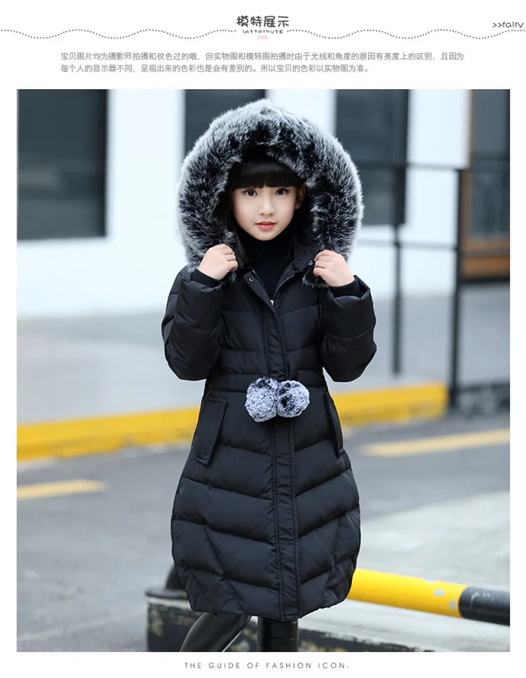 Jaqueta de Inverno Infantil com Capuz de Pele Blusa de Neve Acolchoada de Algodão Grossa Natal 2022 4 High Quality Mamãe e Bebê