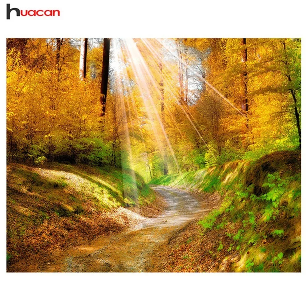 

Huacan Diamond Embroidery Landscape Diamond Painting Full Square Scenic Picture Of Rhinestones Diamond Mosaic Arts Crafts Sewing