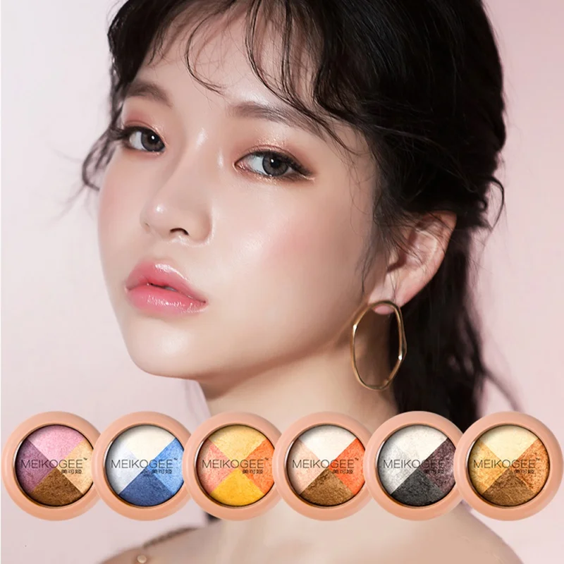 Eye shadow 4 Colors Eye Shadow Palette Professional Makeup Eye shadow long lasting High Quality Glitter