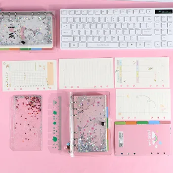 

Kawaii travel plan notebook unicorn loose-leaf notebook mood record book neutral pen set cute Stationery Little Fairy Handbook
