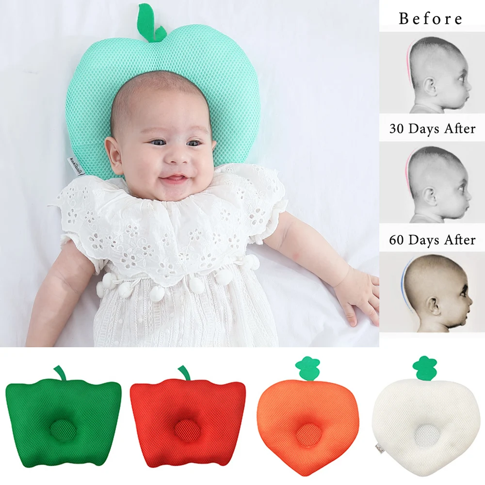 

Newborn Baby Pillows Infants Anti Roll Cute Fruits Shape Flat Head Nursing Pillows Head Protection Shaping Pillow Baby Toddler
