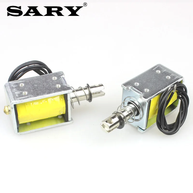 Small electromagnet DC 12V24V miniature push-pull electromagnet push rod tool 10mm stroke 5N holding force 1 pcs