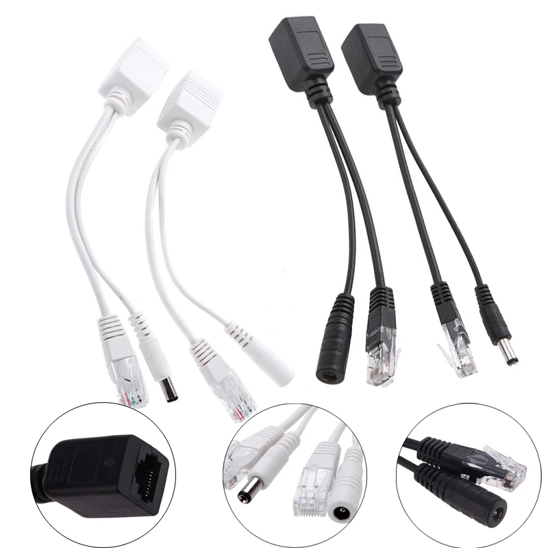 Кабель адаптер POE RJ45 инжектор Сплиттер Комплект экранированная лента пассивный