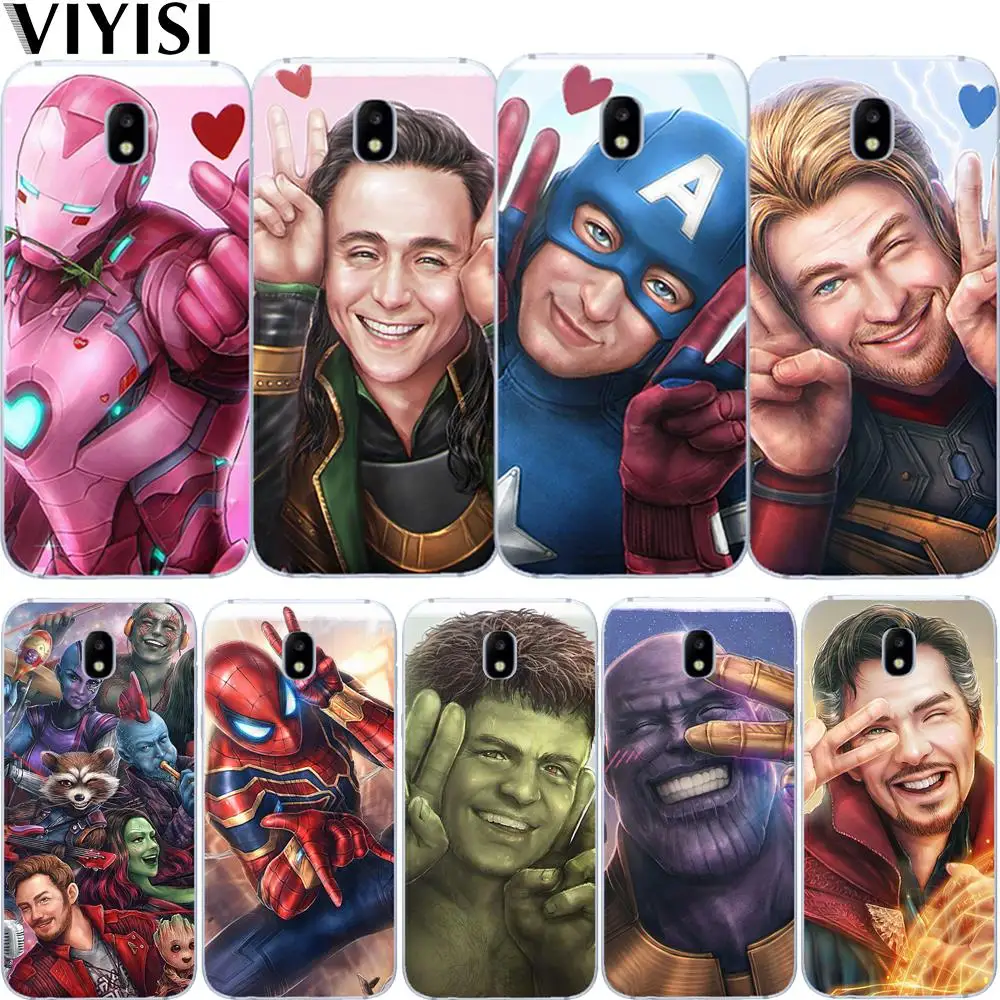 

Luxury Marvel Avengers Cute Iron Man Etui Phone Case For Samsung Galaxy A10 A20 A30 A40 A50 A70 M10 M20 Coque Soft Silicone