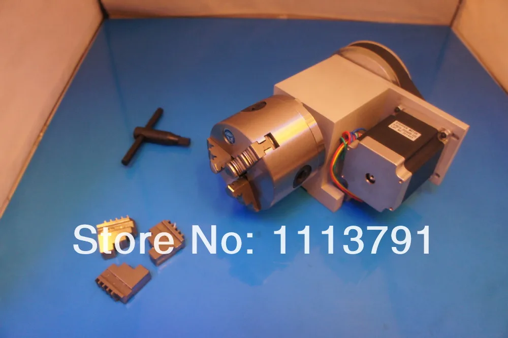 

CNC Router Rotational Axis, the 4th Axis, A axis for the engraving machine,80mm 3-jaw Scroll Chuck