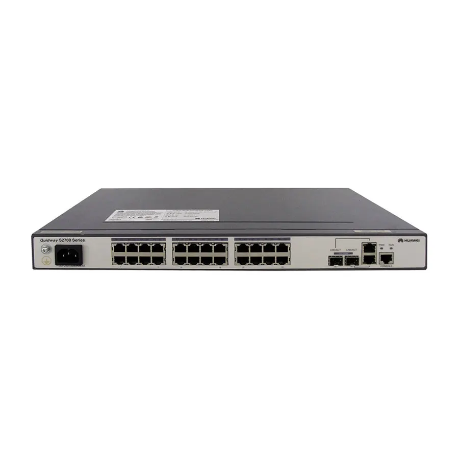 Ethernet-коммутатор S2700-26TP-EI-AC блоков(24 Ethernet 10/100 портов, 2 двухцелевые мужские солнцезащитные очки 10/100/1000 или для программирования в производственных условиях, переменный ток, 110/220 V