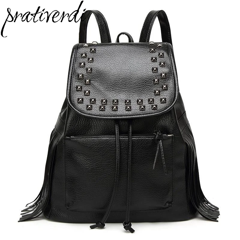 

2017 Fashion Luxury Backpack PU Stylish Bag Woman High Quality Back Packs Backbag Waterproof Laptop School Book Bag Rucksack
