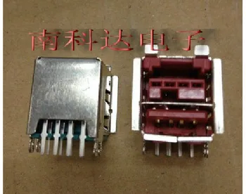 

10PCS Special double USB socket 8-pin points red and blue in different directions