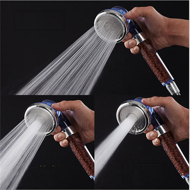 

2017 Healthy Negative Ion SPA Filtered Adjustable Shower Head with Three Shower Mode Negative Lon SPA Shower Head