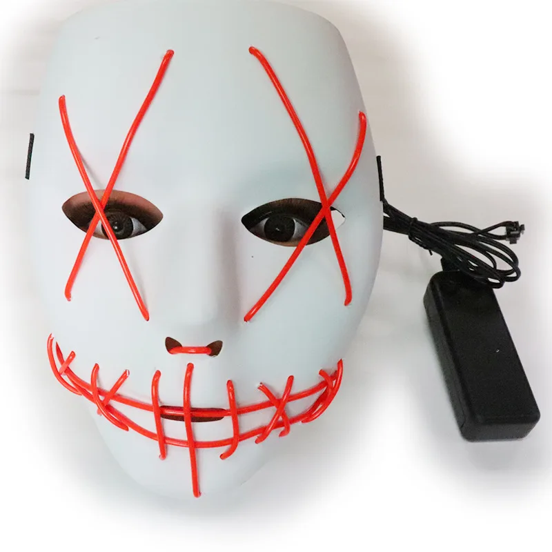 Хэллоуин маска светодиодный свет смешные маски чистки год выборов большой фестиваль Косплэй костюм поставки Вечерние Маски в кабине темно-