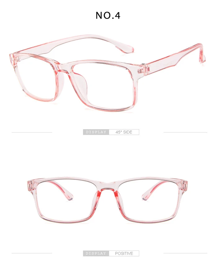 Модные маленькие квадратные оправы для очков унисекс прозрачные цветные оптические очки женские мужские прозрачные серые/розовые/синие