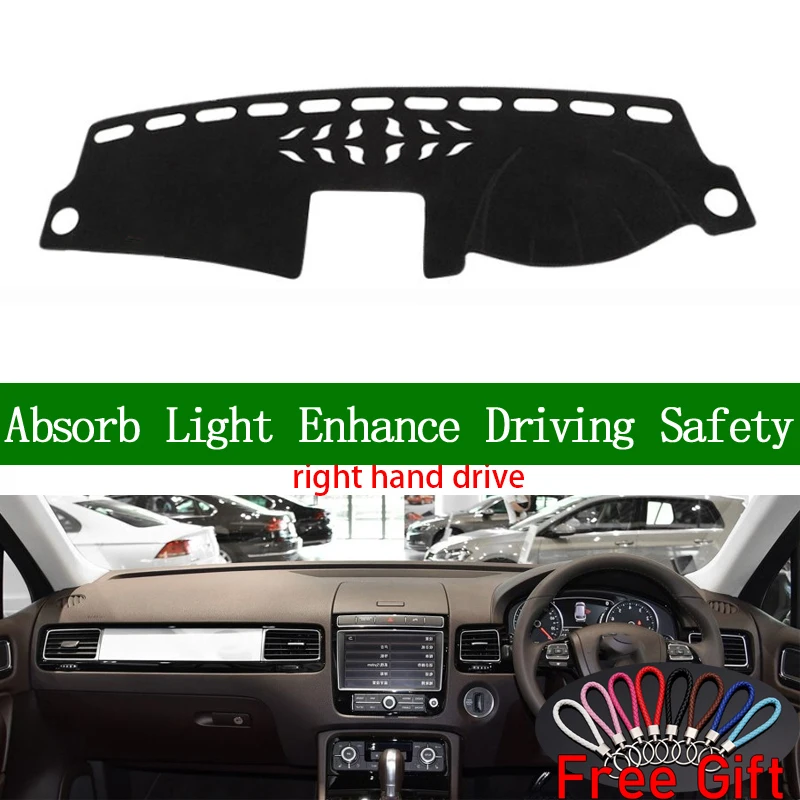 

Для Volkswagen Touareg 2011 2012 2013 2014 2015-2018 крышка правой приборной панели автомобильные наклейки коврик для приборной панели аксессуары для интерьера