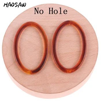 

36*57MM 210Pcs/Lot Brown Acrylic Beads Oval Shape Beads No Hole For DIY Jewelry Findings/Earrings/Accessories Parts Making