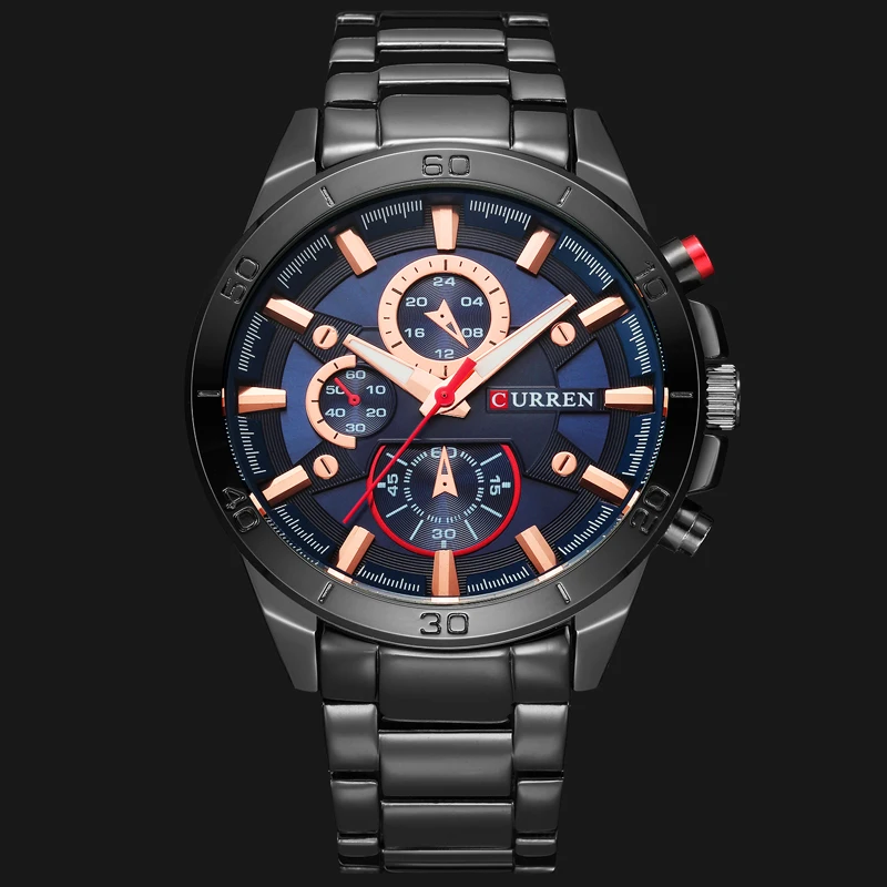 CURREN Men Watches Top Brand Luxury Men Military Wristwatches Full Steel Men Sports Watch Waterproo