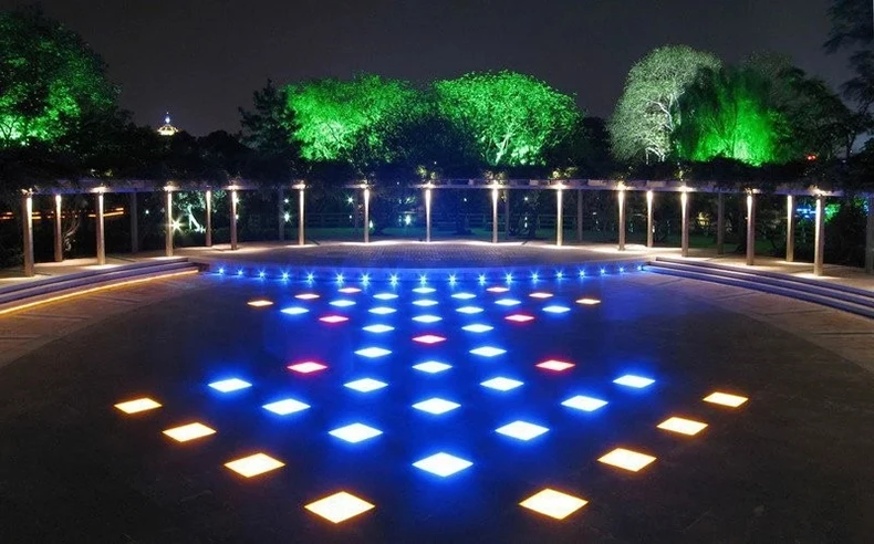 Parque de Luz ao ar Branco Verde Livre Jardim Iluminação Quadrado Recesso Enterrado Lâmpada Subterrânea Levou Luz Inground Ac110-240v 16w Ip66 18 Branco Verde AC110-240V 16W IP66 Parque de