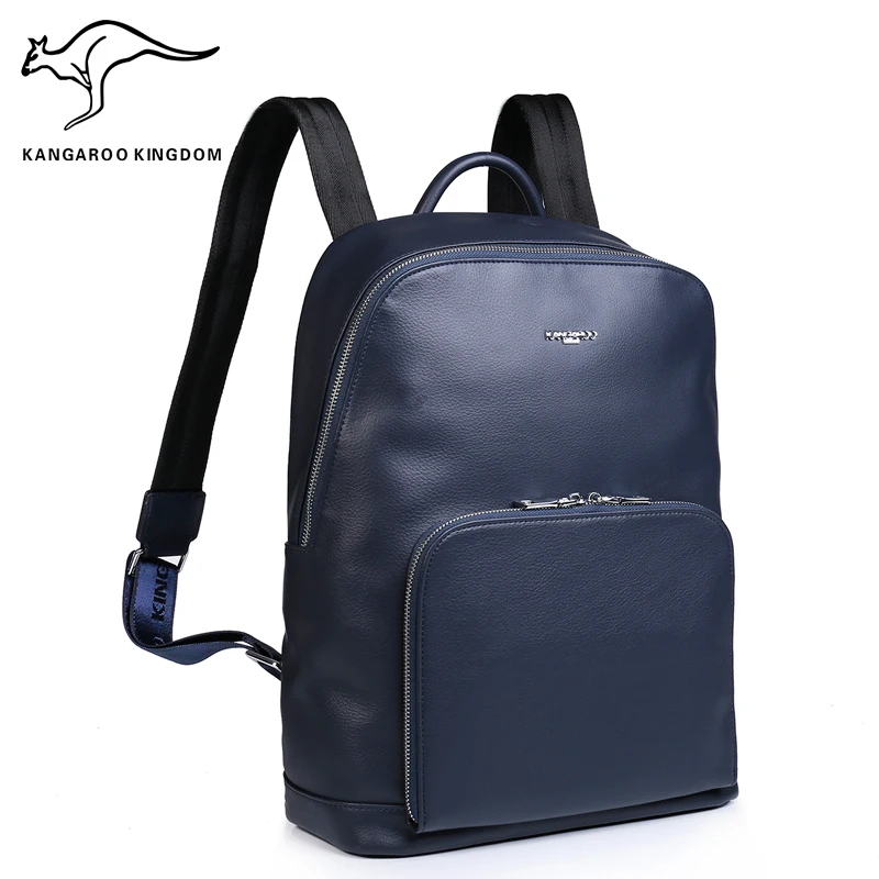

KANGAROO KINGDOM fashion PU leather men backpack brand business casual male travel backpacks