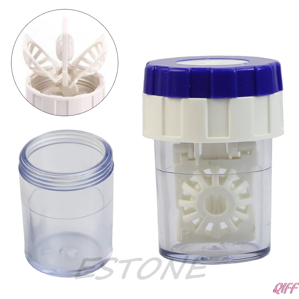 

Plastic Manually Cleaning Lenses Case Contact Lens Cleaner Washer New